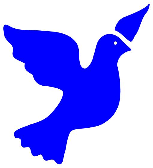 Flying dove silhouette vector graphics
