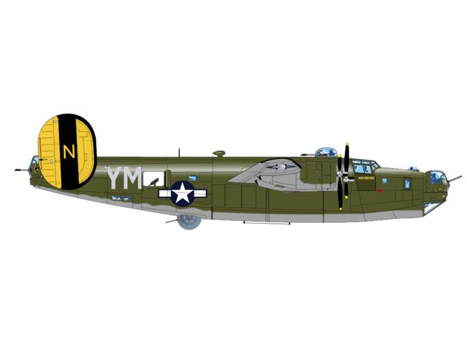 B-24 Bomber plane vector image
