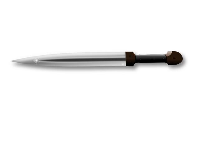 Vector clip art of sharp knife