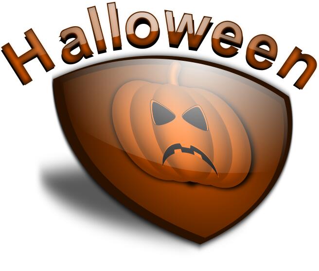 Halloween shield vectior drawing