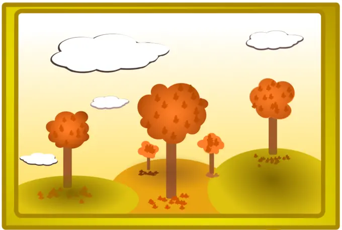Fall nature landscape vector illustration