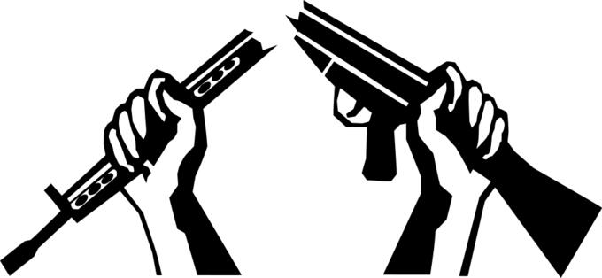 Broken gun vector illustration