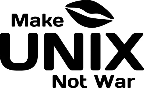 Make UNIX Not War vector illustration