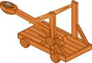 Catapult device vector image