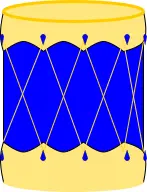 Vector image of bombo drum