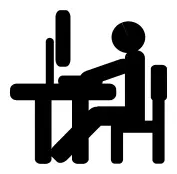 Computer user sign vector image