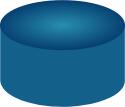 Blue disk drive capacity vector drawing