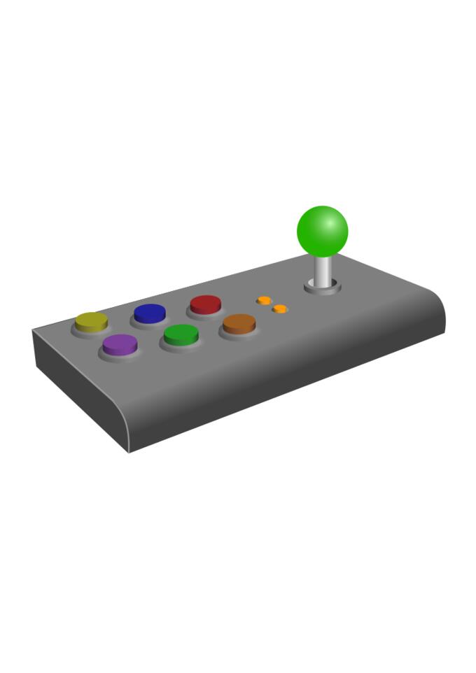 Arcade Turbo joystick vector clip art
