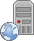 Web server icon vector image