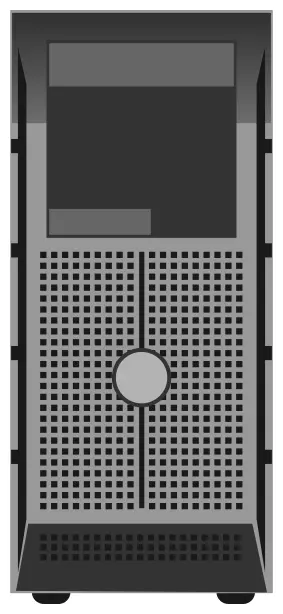 PowerEdge T300 Tower Server vector illustration