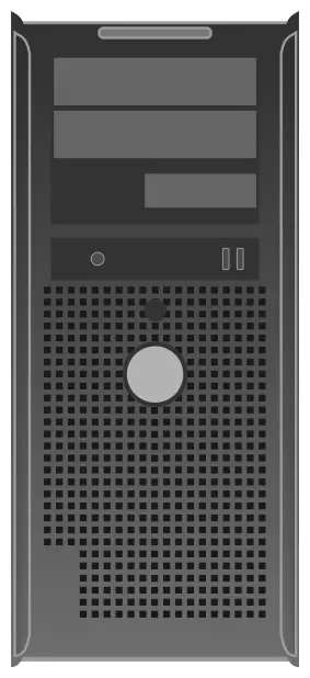 OptiPlex GX300 server vector drawing
