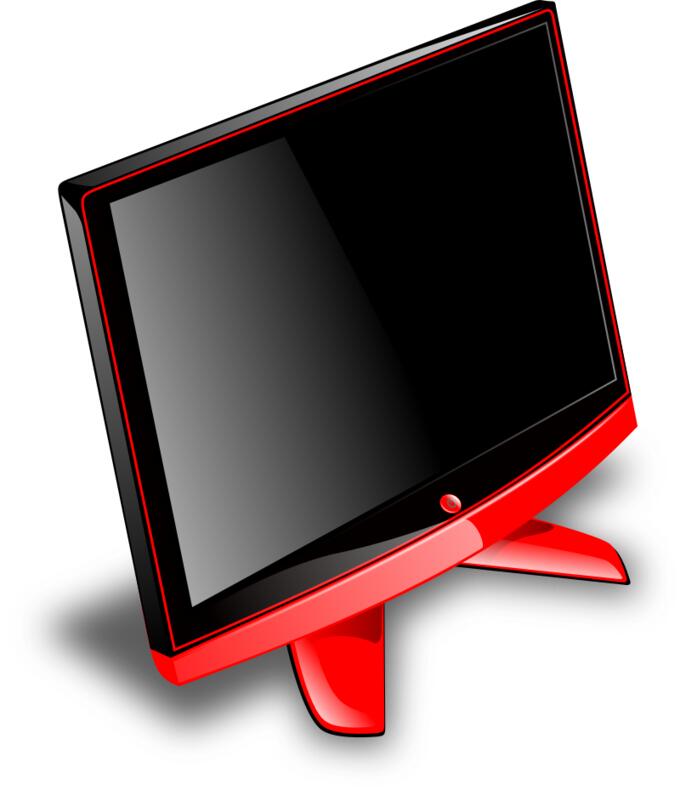 Generic Gaming LCD monitor clip art