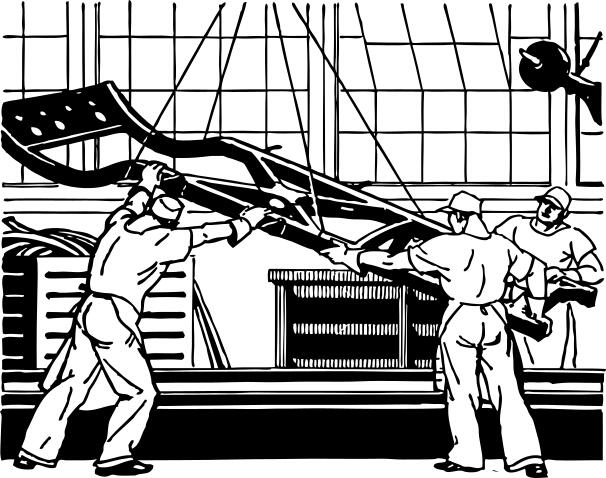 Vector image of manufacturing process