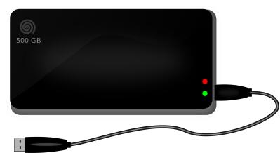 500 GB external drive vector image