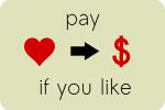 Pay if you like vector label