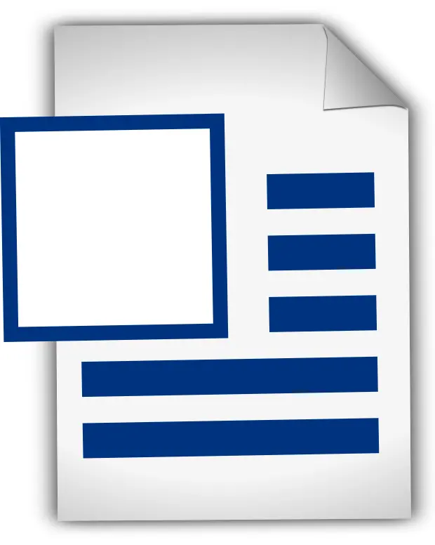 Word file icon vector drawing