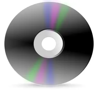 Grayscale CD label vector image