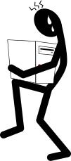 Line man carrying computer vector image