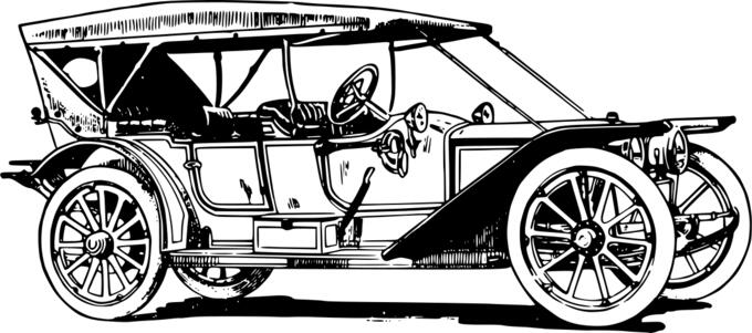 Old American car vector illustration