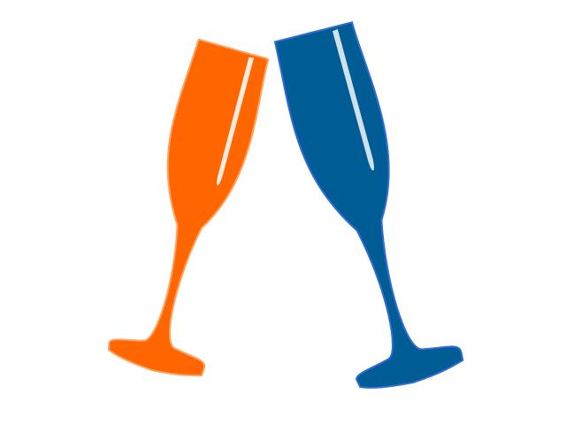 Champagne glasses vector image