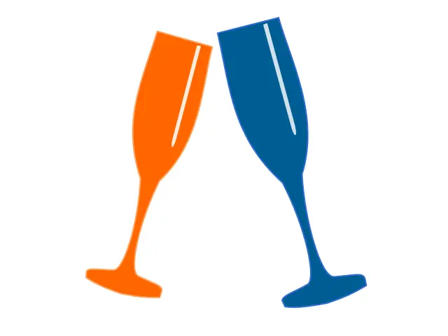 Champagne glasses vector image