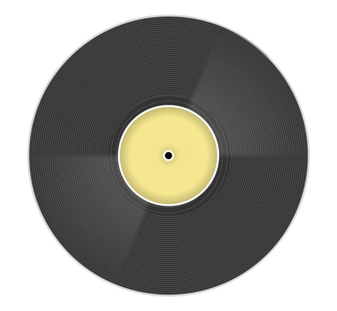 Vector drawing of color vinyl record