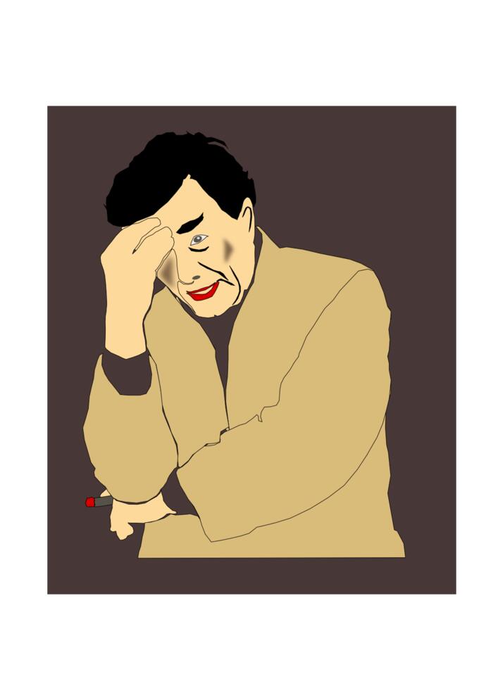 Vector portrait of Columbo