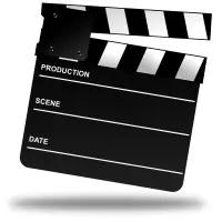Recording clapper board vector image