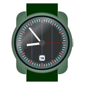 Analog wristwatch vector clip art