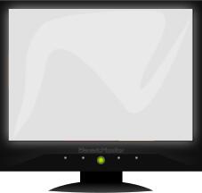 LCD Generic screen vector clip art