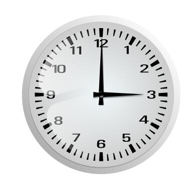 Clock without frame vector drawing