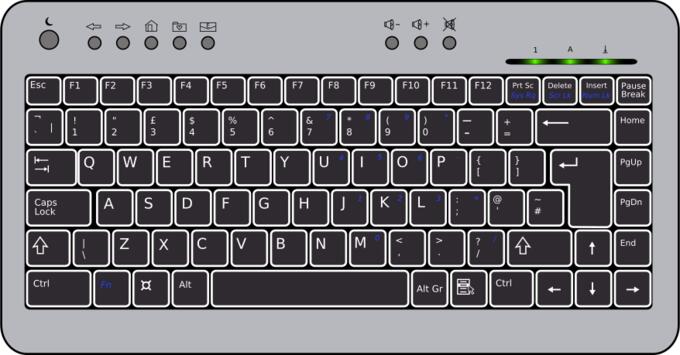 Vector graphics of a computer keyboard