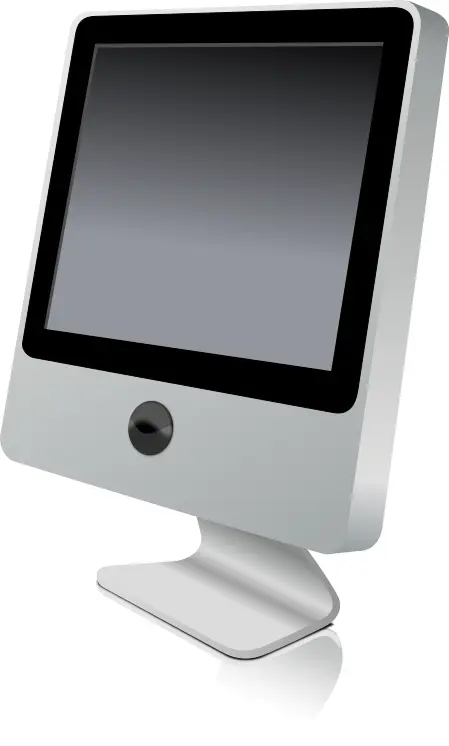 All-in-one PC computer vector drawing