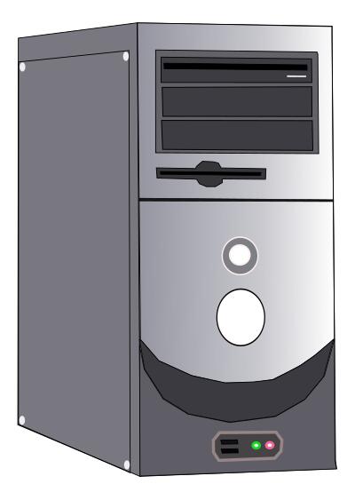Computer system case vector image