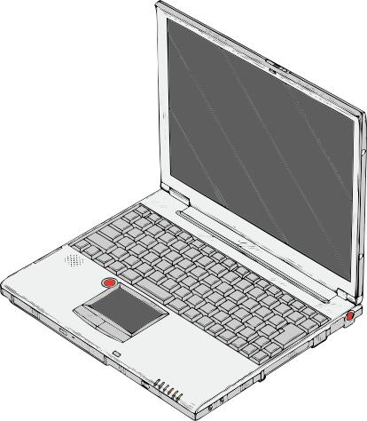 Laptop personal computer vector drawing