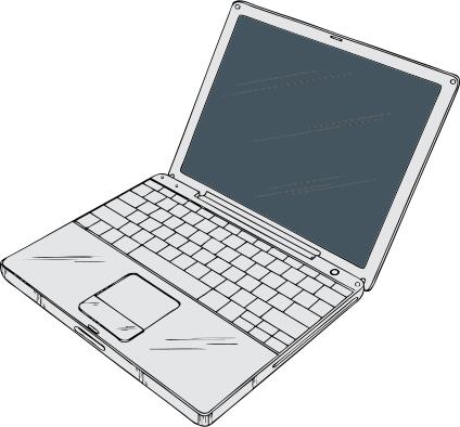 Laptop computer vector graphics