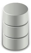 Disk drive capacity vector icon