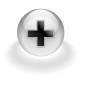 Plus computer button vector image