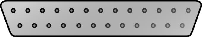 Vector clip art of connector for computer printer