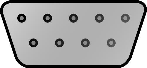 Vector image of connector for computer monitor