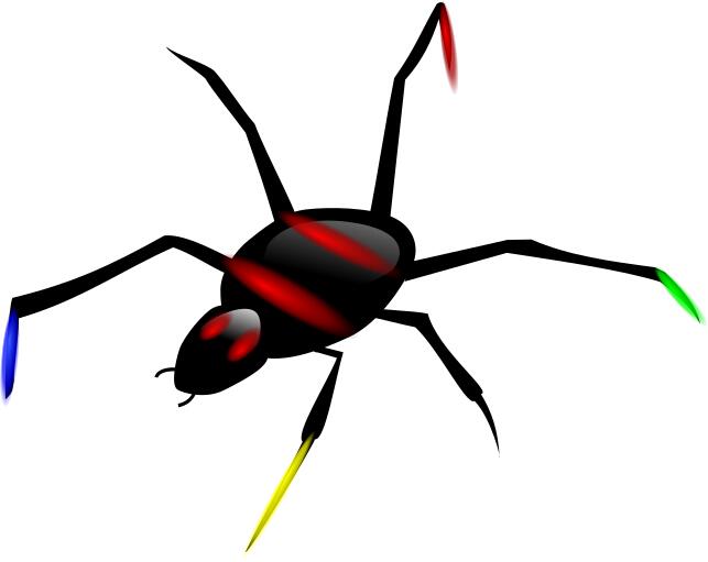 Colorful spider vector image