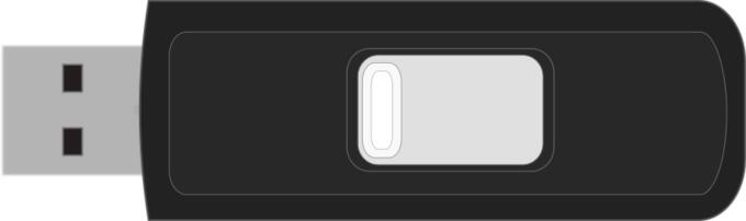 Sandisk Cruzer Micro USB memory stick vector clip art