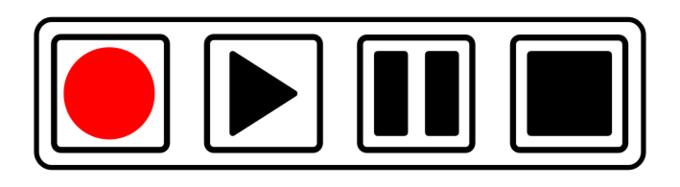 Tape player controls vector image