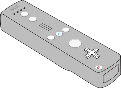 Vector image of Nintendo Wii remote control