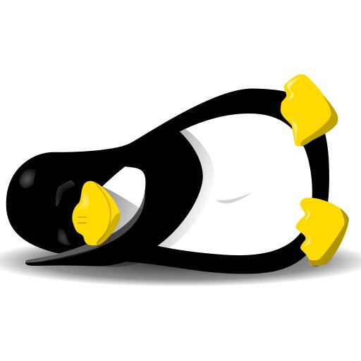 Tux asleep vector image