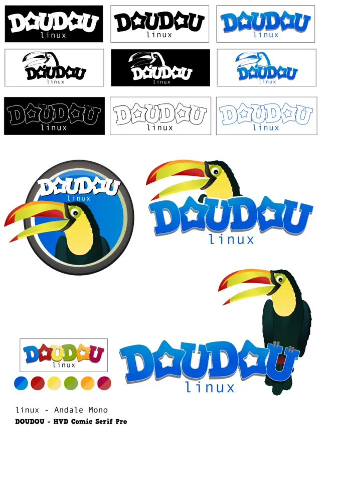 Linux competition logo proposal vector image