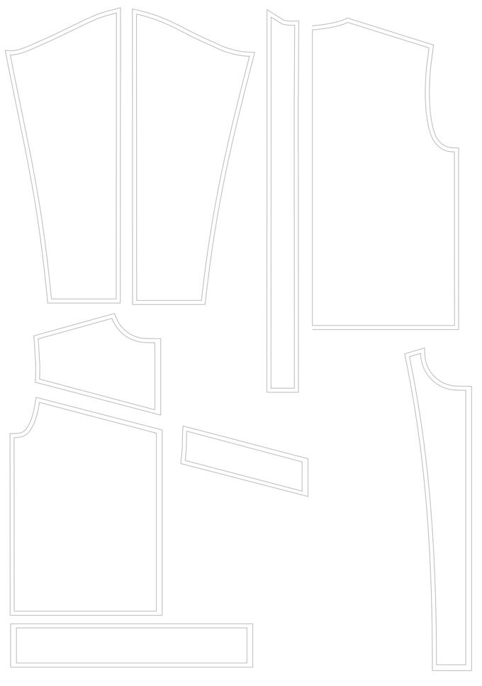 Valentina jacket sewing pattern vector image