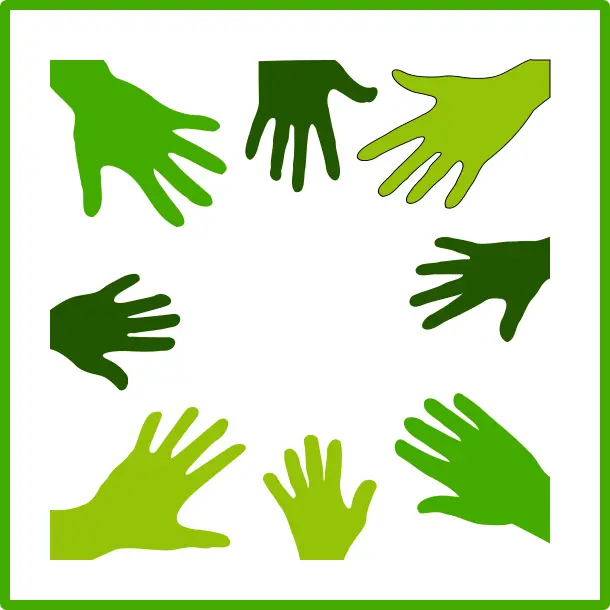 Eco green solidarity vector icon