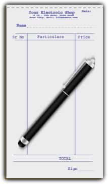 Pen with receipt vector illustration