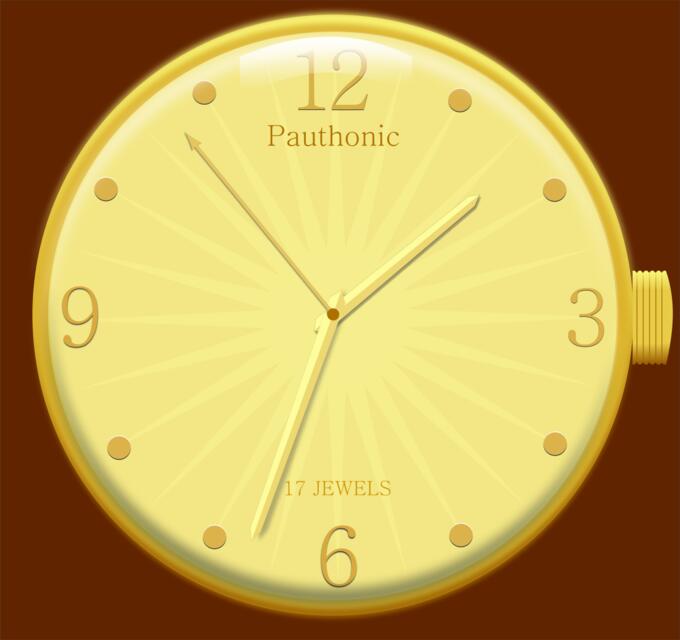 Golden watch vector image